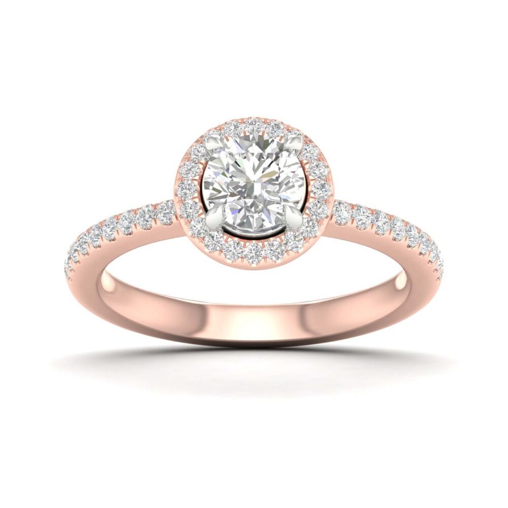Lab-Grown Halo Diamond Engagement Ring