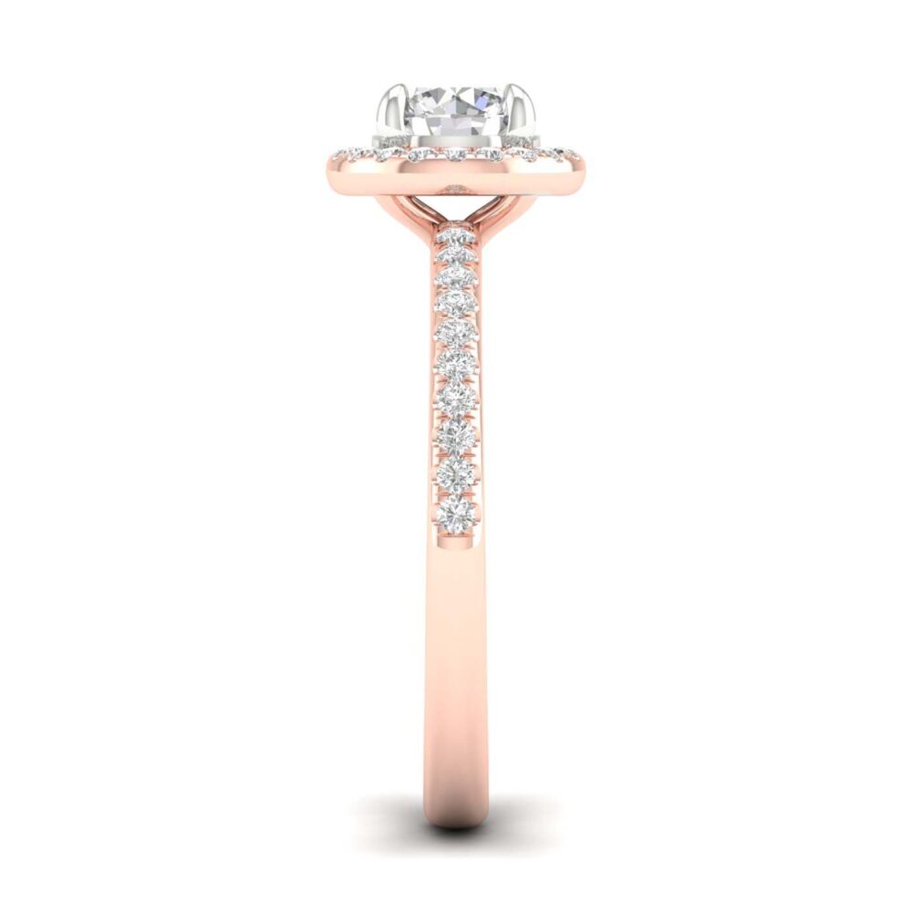 Lab-Grown Halo Diamond Engagement Ring