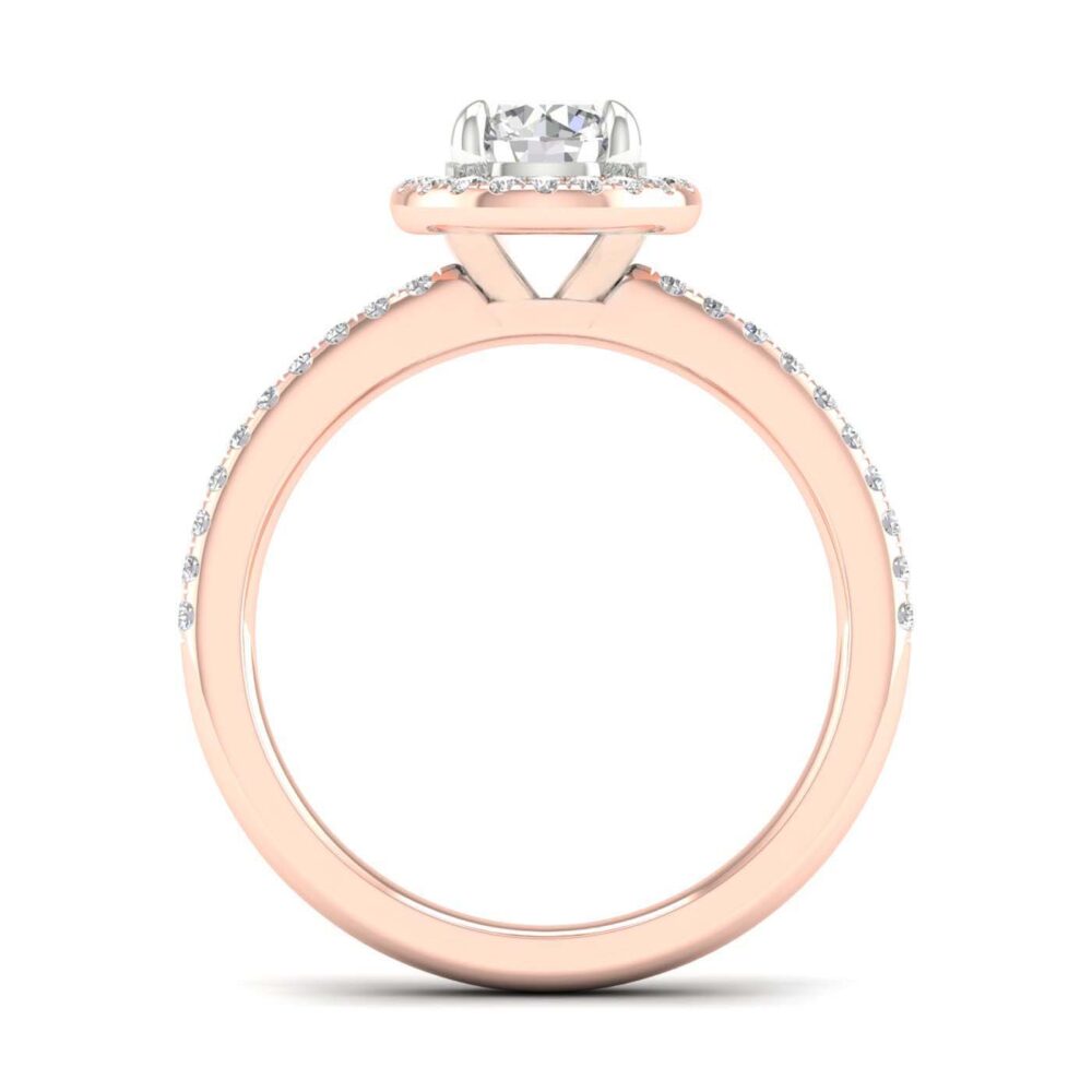 Lab-Grown Halo Diamond Engagement Ring