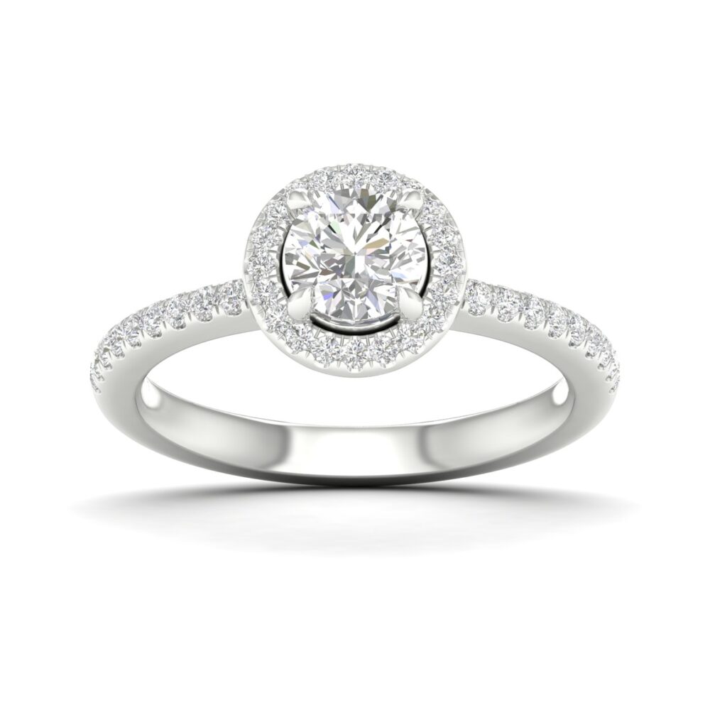 Lab-Grown Halo Diamond Engagement Ring