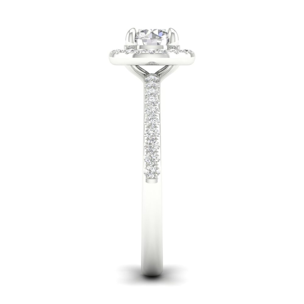 Lab-Grown Halo Diamond Engagement Ring