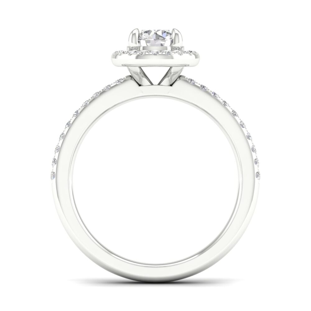 Lab-Grown Halo Diamond Engagement Ring