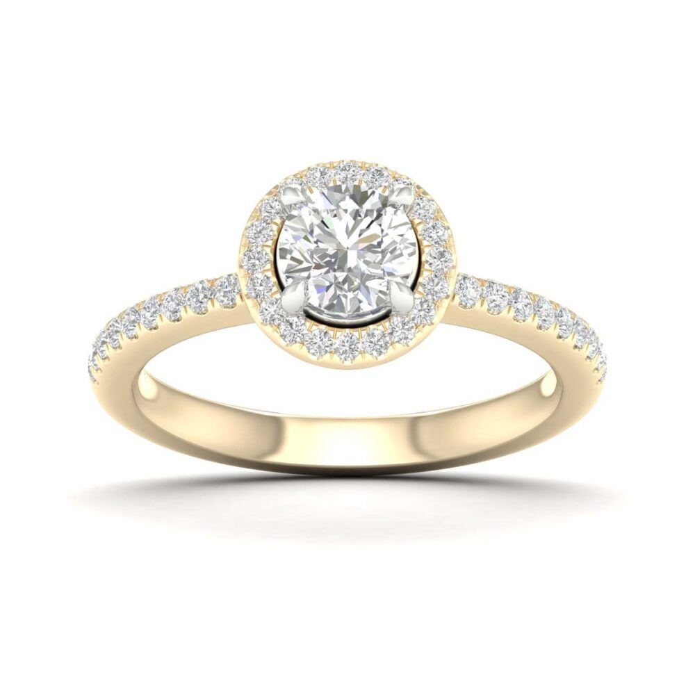 Lab-Grown Halo Diamond Engagement Ring