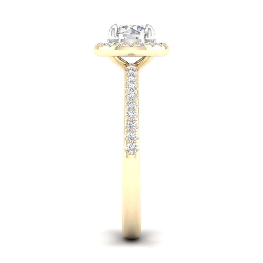 Lab-Grown Halo Diamond Engagement Ring