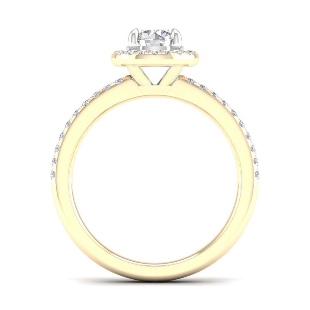 Lab-Grown Halo Diamond Engagement Ring