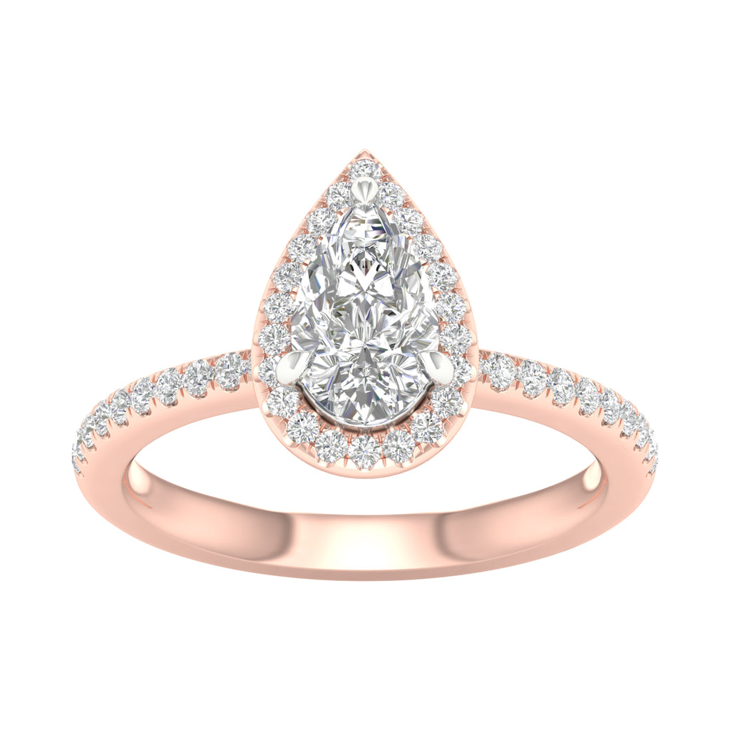 Lab-Grown Diamond Halo Engagement Ring
