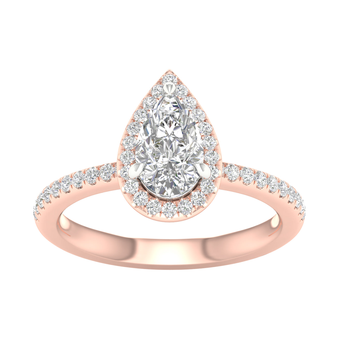 Lab-Grown Diamond Halo Engagement Ring