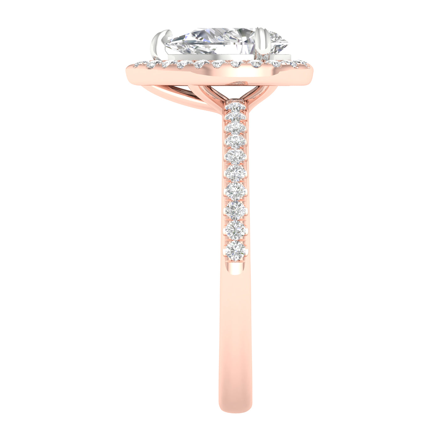 Lab-Grown Diamond Halo Engagement Ring