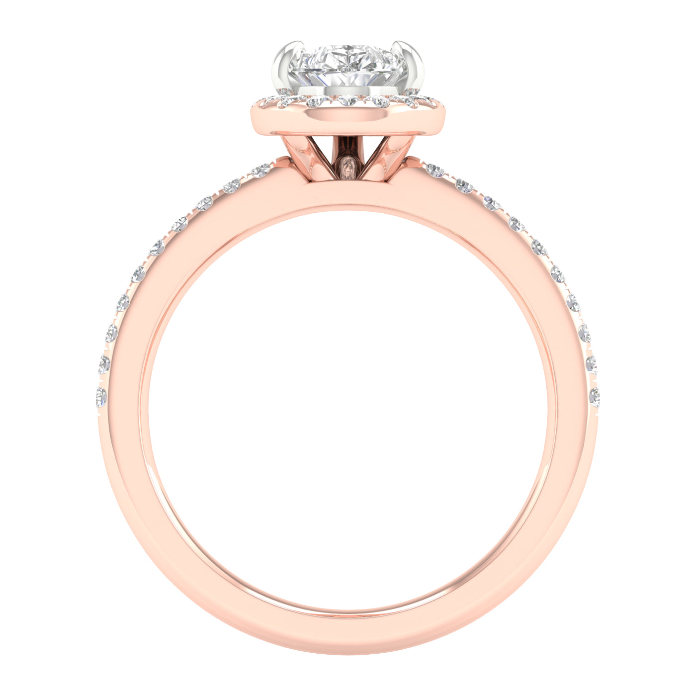 Lab-Grown Diamond Halo Engagement Ring