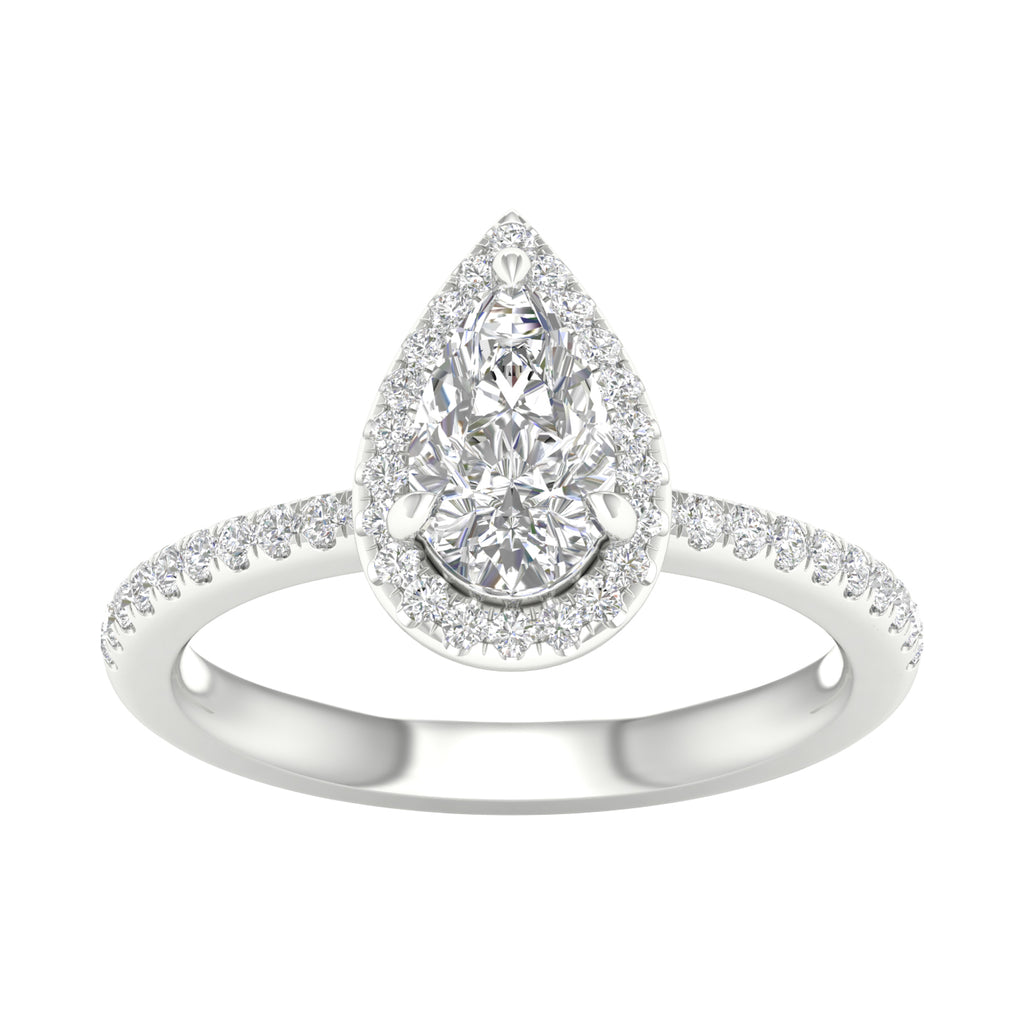 Lab-Grown Diamond Halo Engagement Ring