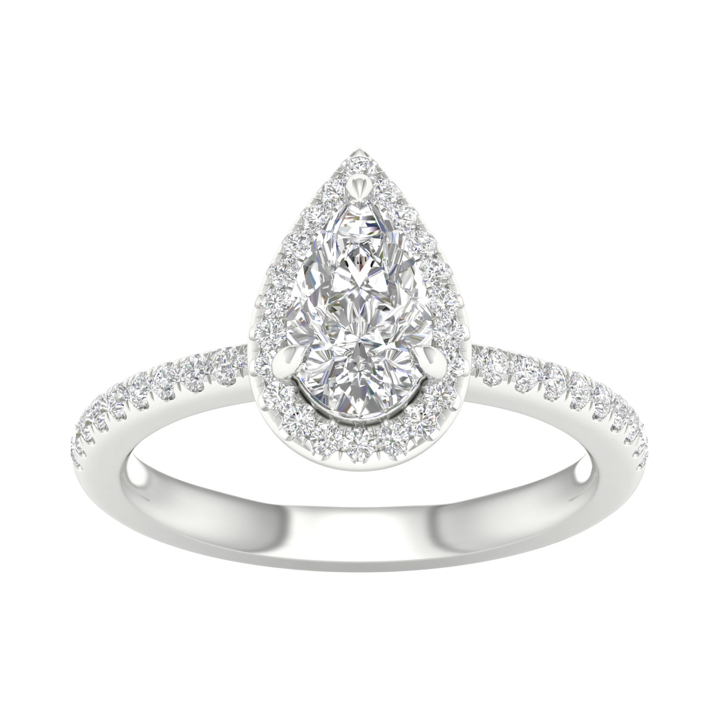 Lab-Grown Diamond Halo Engagement Ring