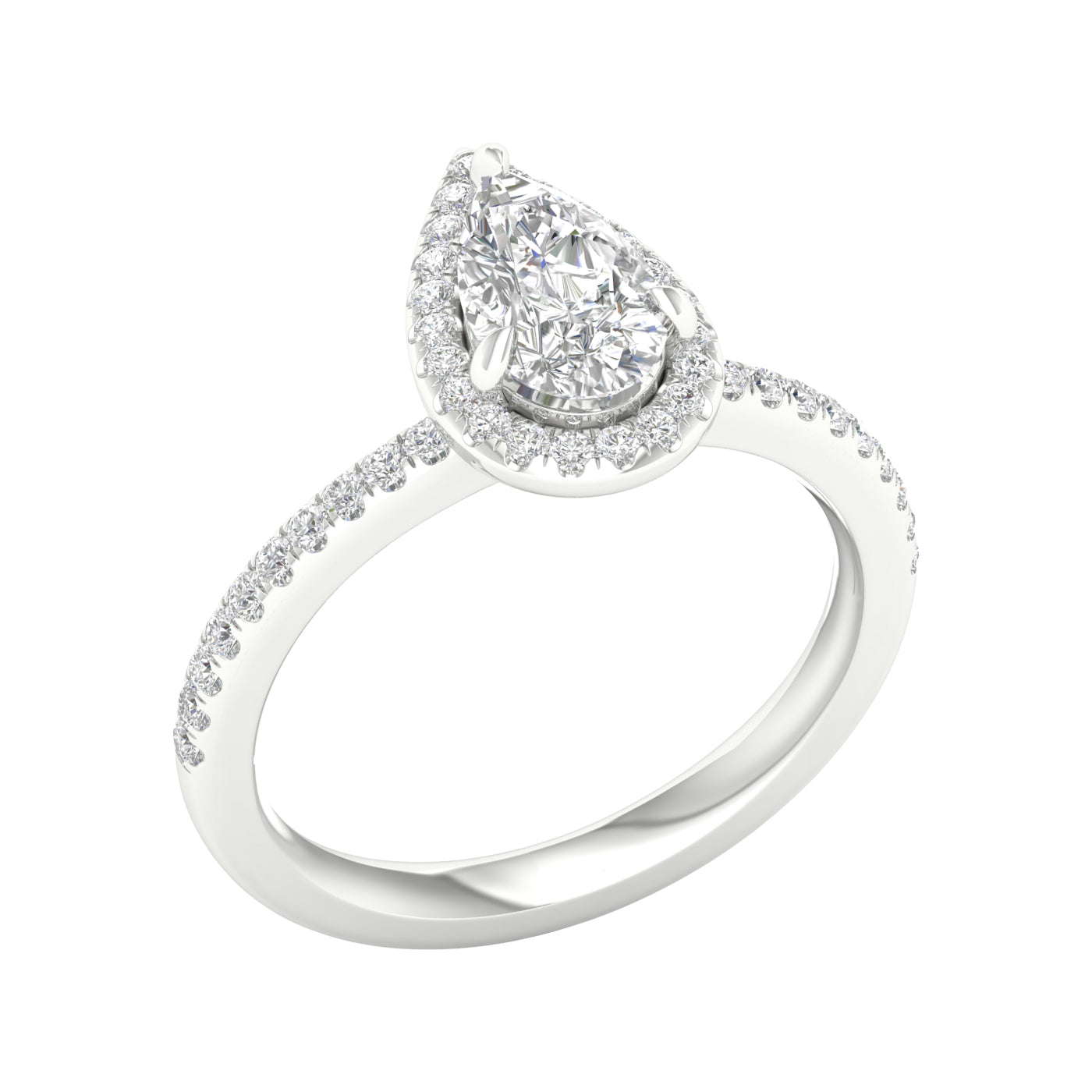 Lab-Grown Diamond Halo Engagement Ring