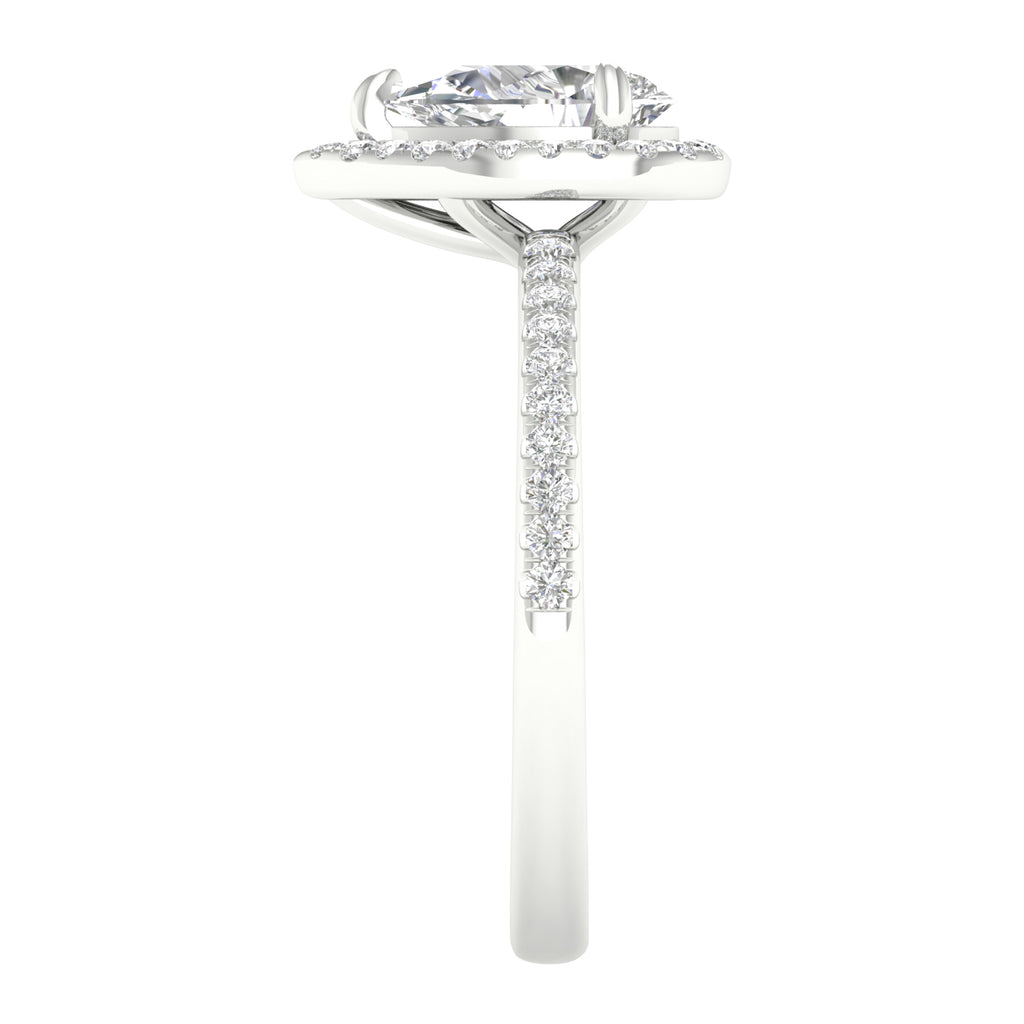 Lab-Grown Diamond Halo Engagement Ring