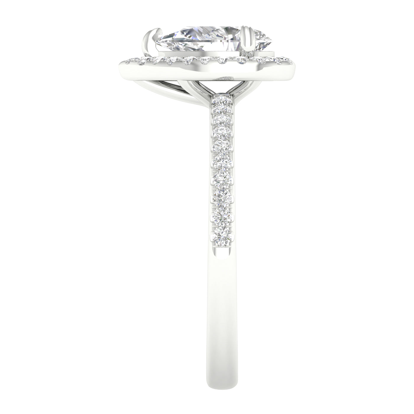 Lab-Grown Diamond Halo Engagement Ring