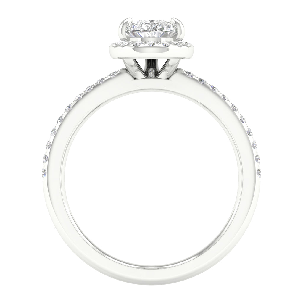 Lab-Grown Diamond Halo Engagement Ring