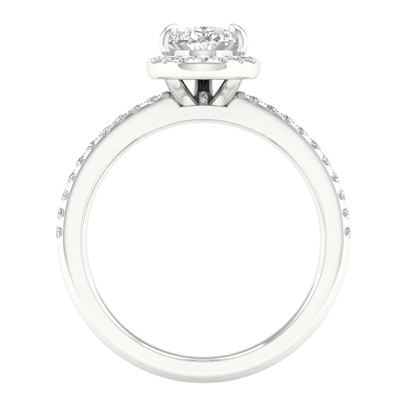 Lab-Grown Diamond Halo Engagement Ring