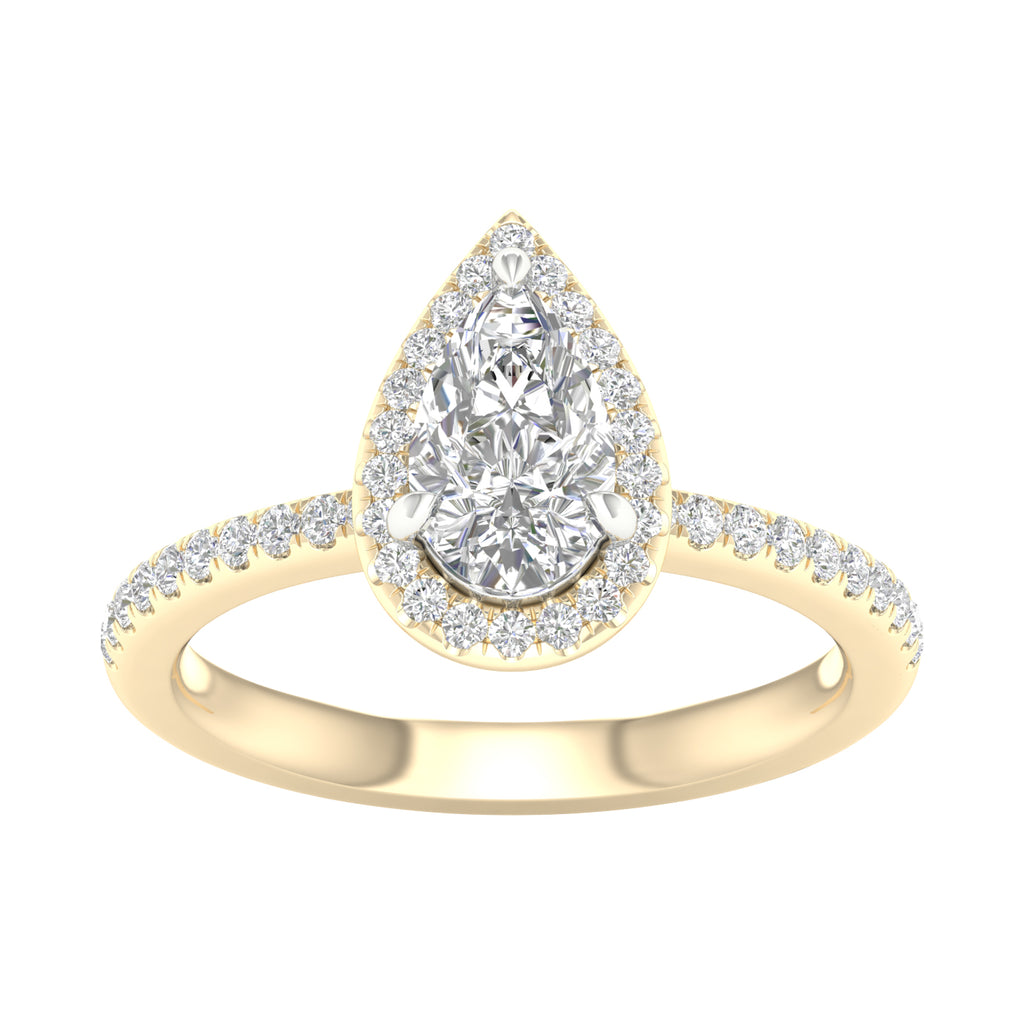 Lab-Grown Diamond Halo Engagement Ring
