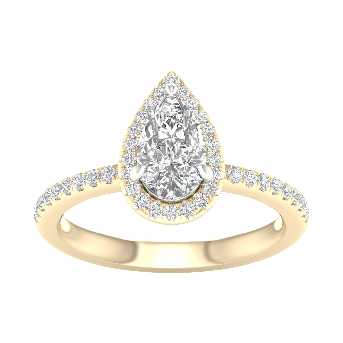 Lab-Grown Diamond Halo Engagement Ring
