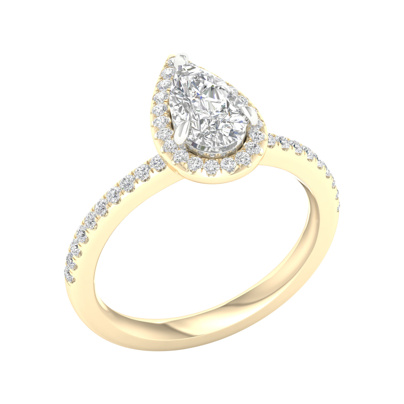 Lab-Grown Diamond Halo Engagement Ring