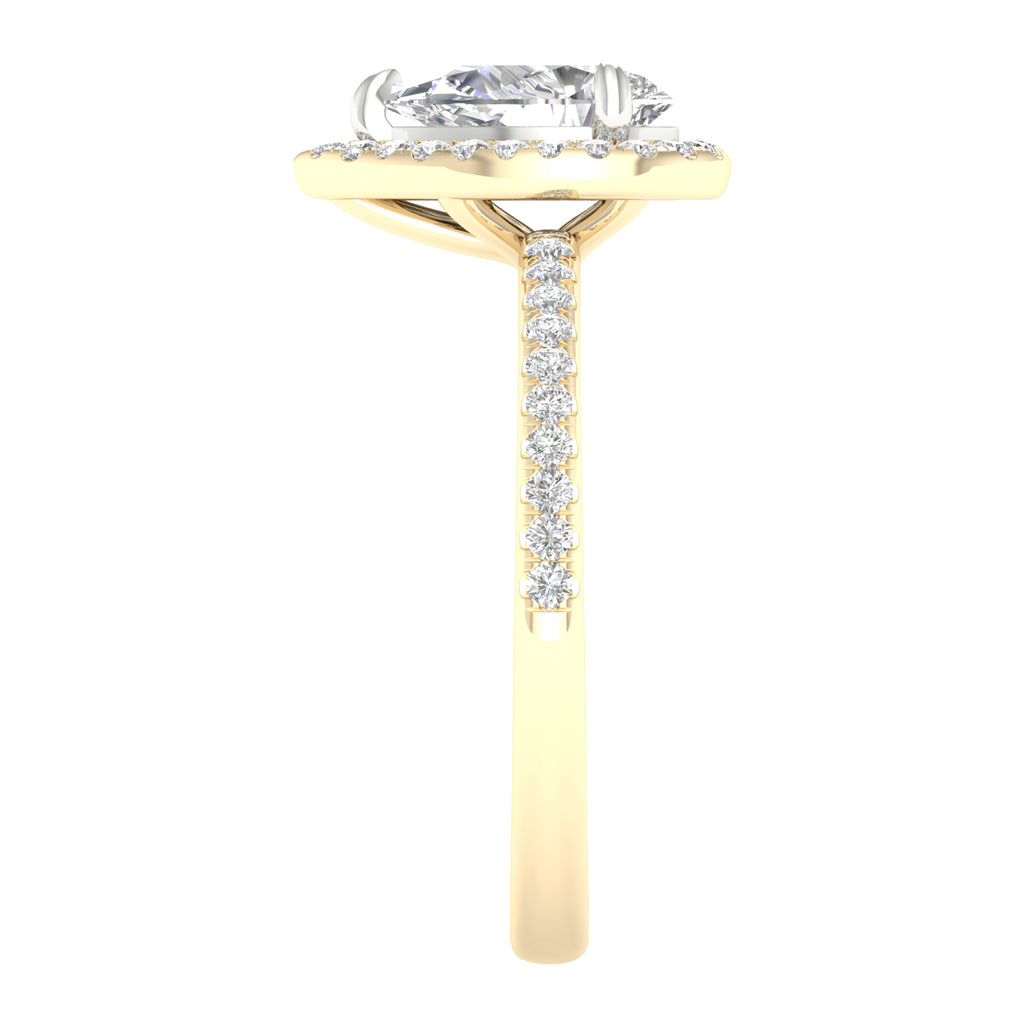 Lab-Grown Diamond Halo Engagement Ring