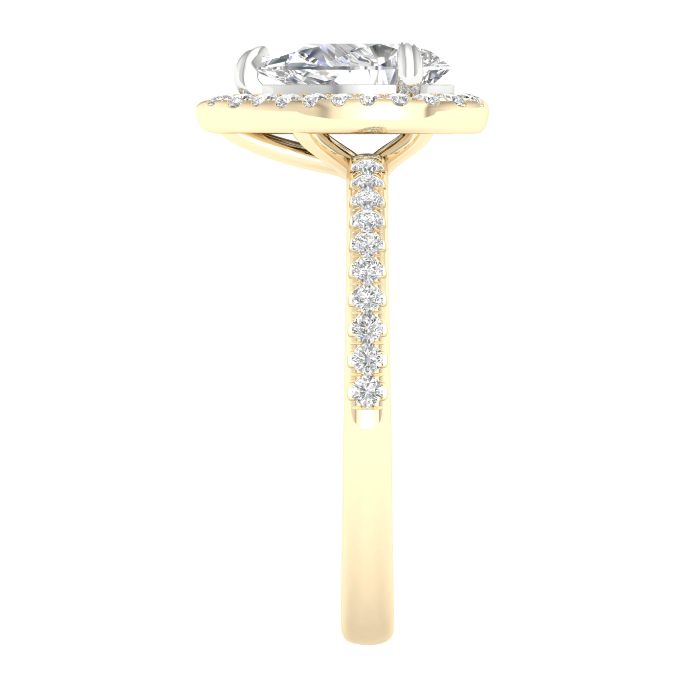 Lab-Grown Diamond Halo Engagement Ring
