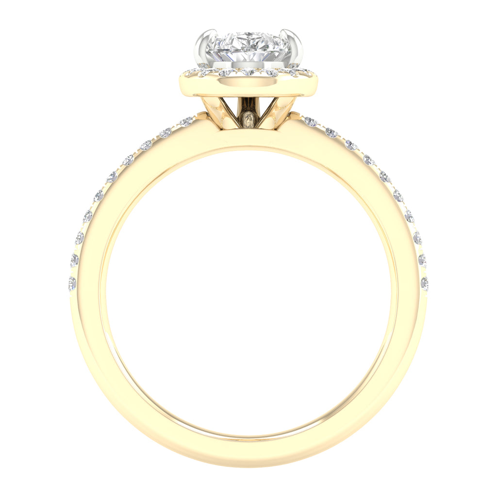 Lab-Grown Diamond Halo Engagement Ring