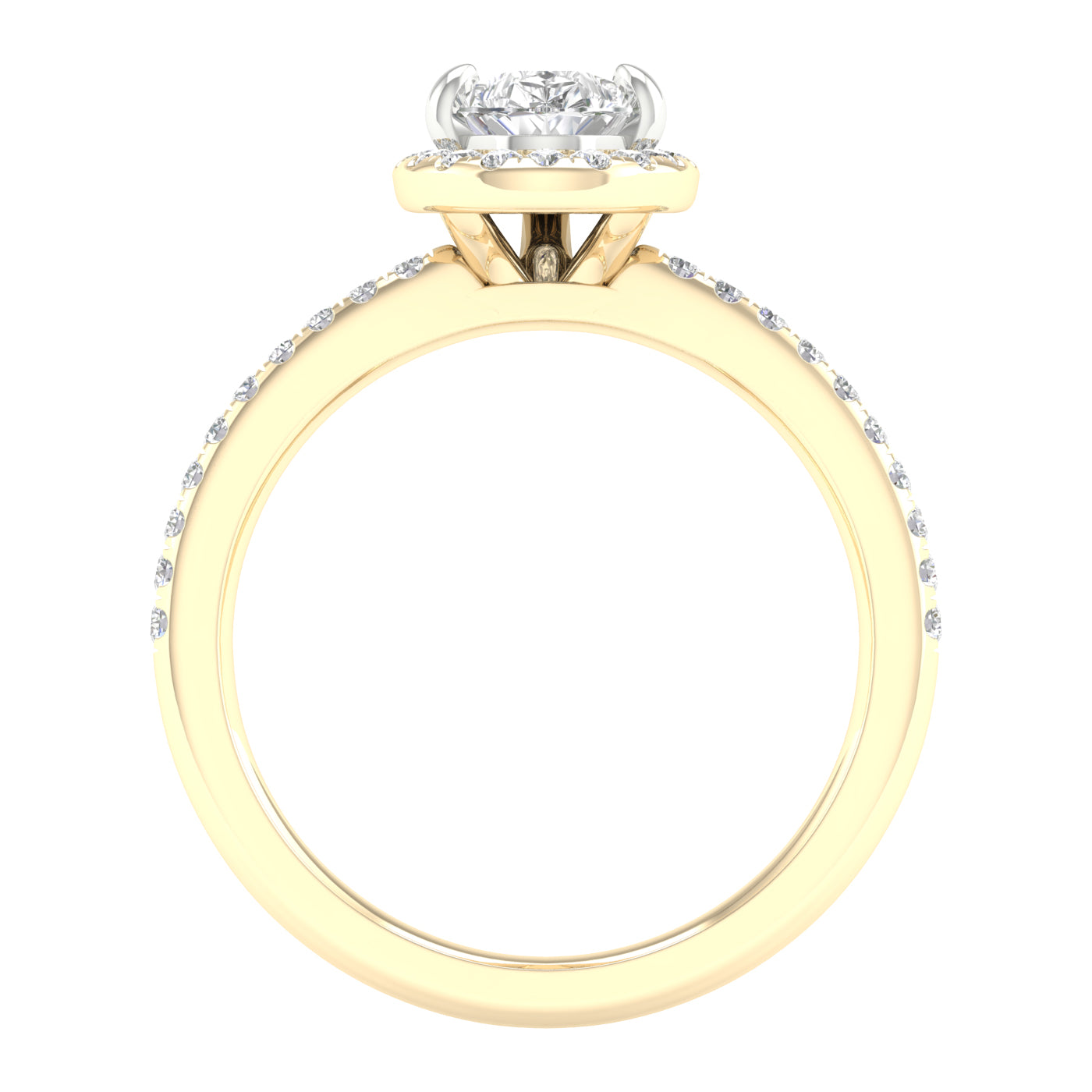 Lab-Grown Diamond Halo Engagement Ring