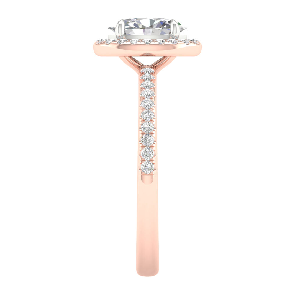 Lab-Grown Diamond Halo Engagement Ring