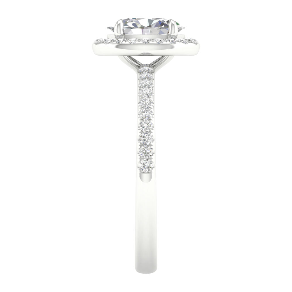 Lab-Grown Diamond Halo Engagement Ring