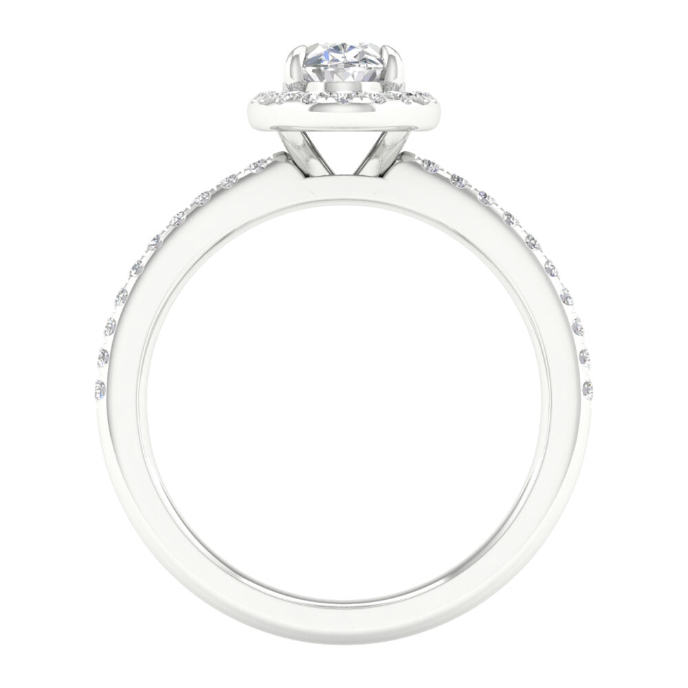 Lab-Grown Diamond Halo Engagement Ring
