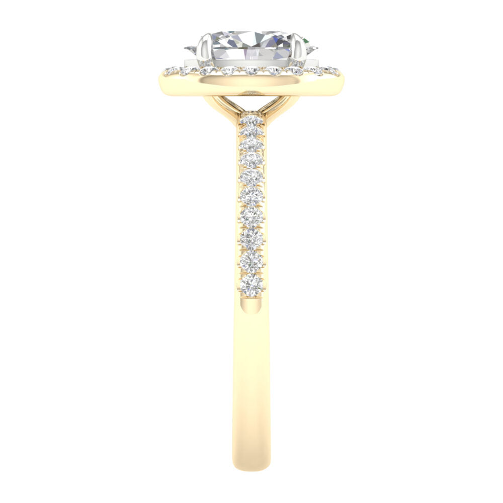 Lab-Grown Diamond Halo Engagement Ring