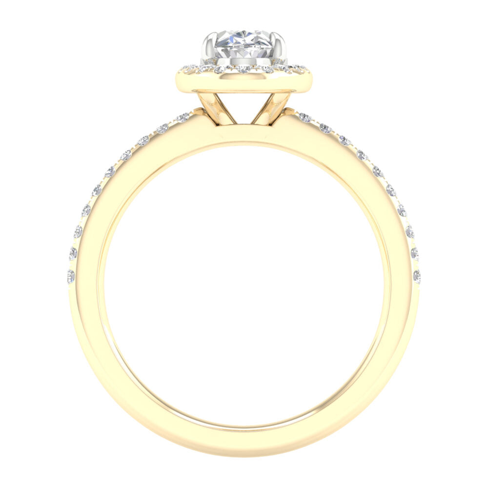 Lab-Grown Diamond Halo Engagement Ring