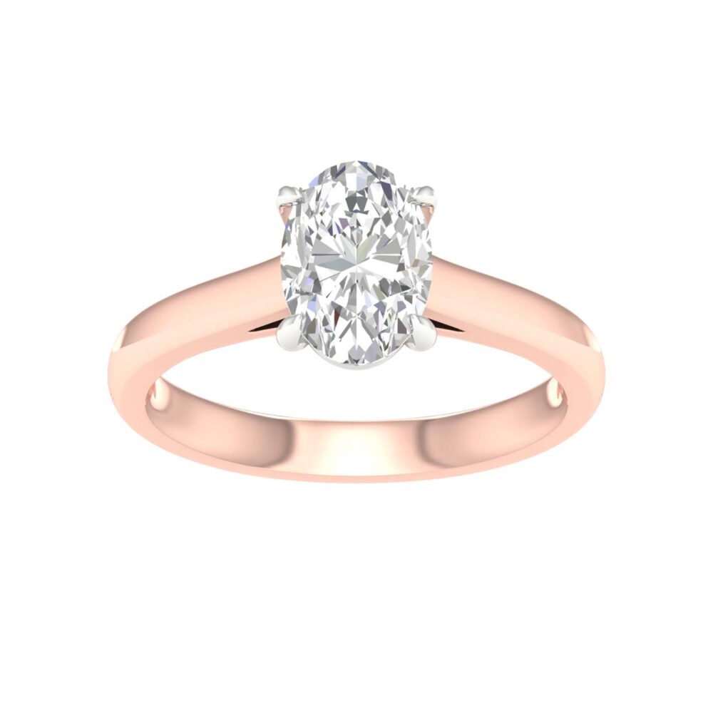 Lab-Grown Oval Cut Diamond Solitaire