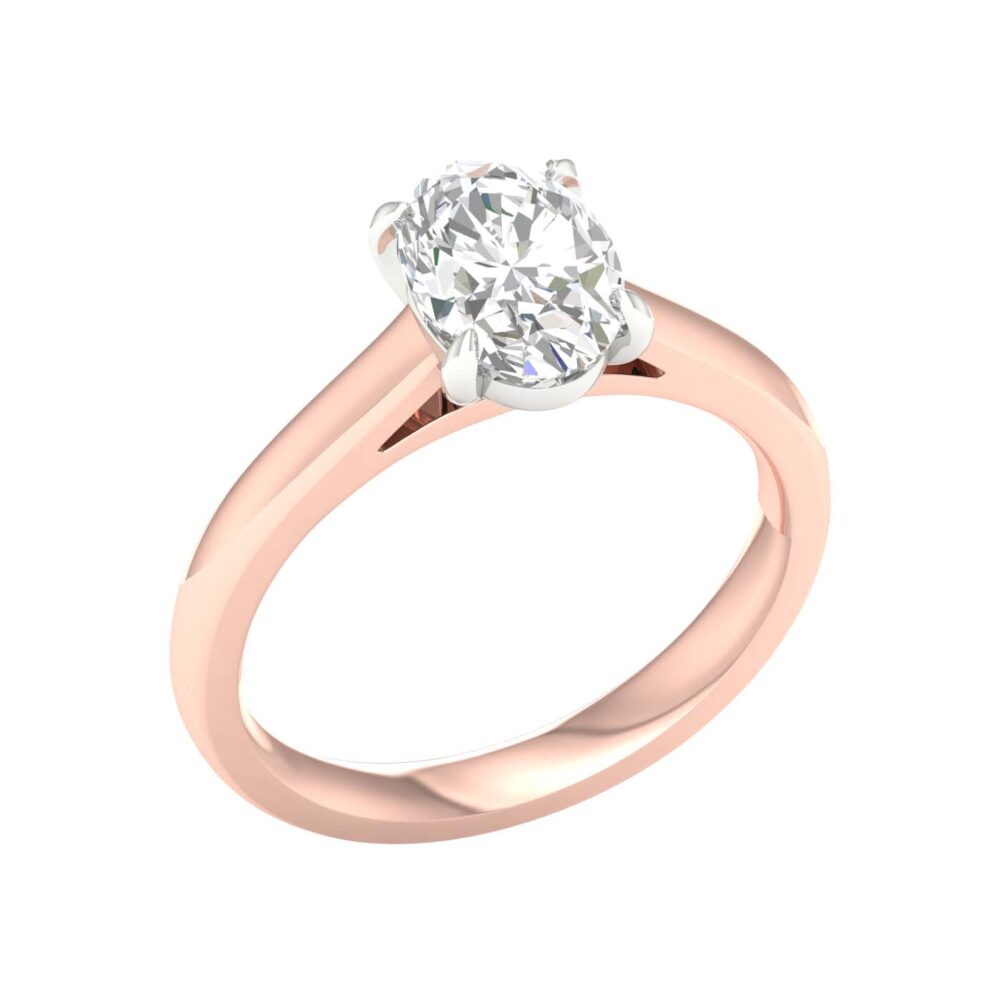 Lab-Grown Oval Cut Diamond Solitaire