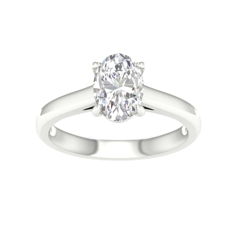 Lab-Grown Oval Cut Diamond Solitaire