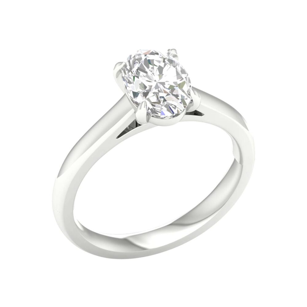 Lab-Grown Oval Cut Diamond Solitaire