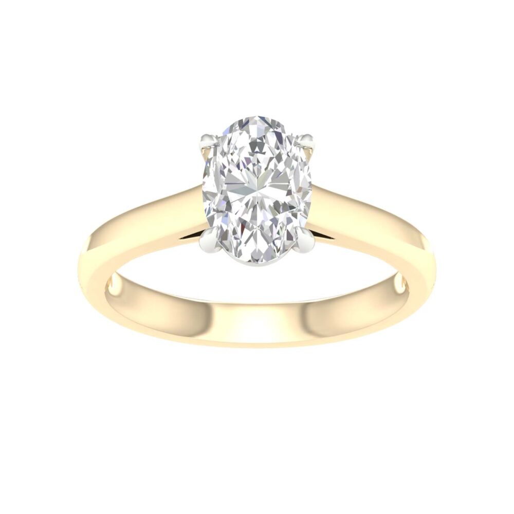 Lab-Grown Oval Cut Diamond Solitaire