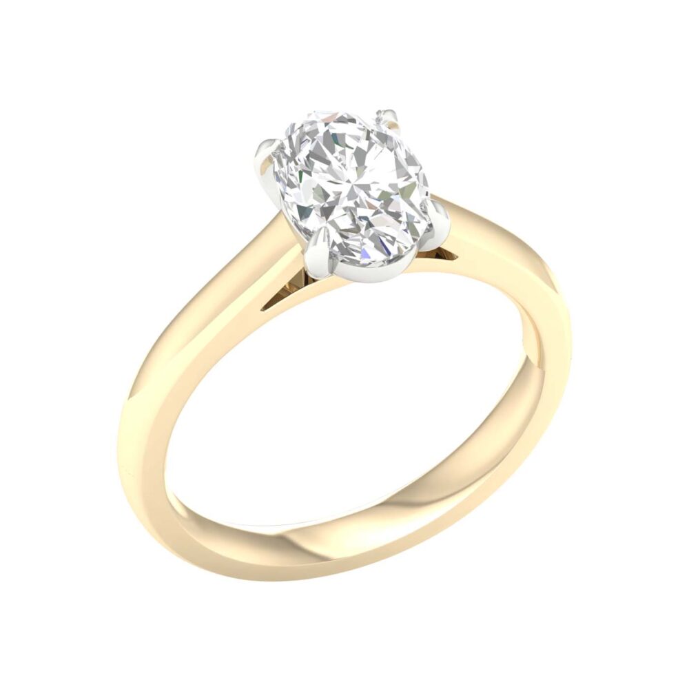 Lab-Grown Oval Cut Diamond Solitaire