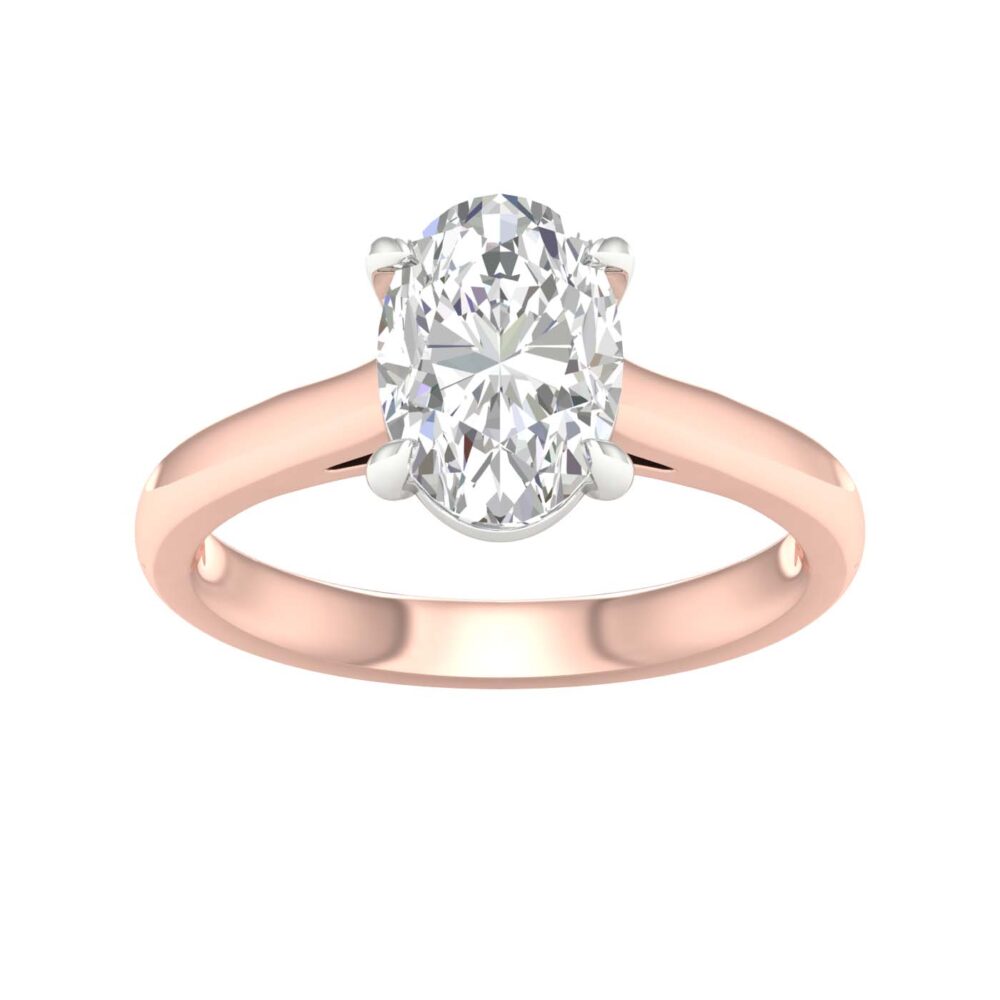 Lab-Grown Oval Cut Diamond Solitaire