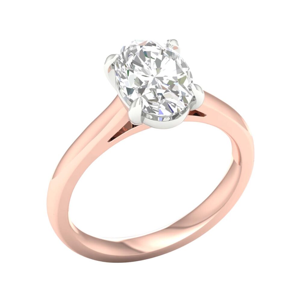 Lab-Grown Oval Cut Diamond Solitaire