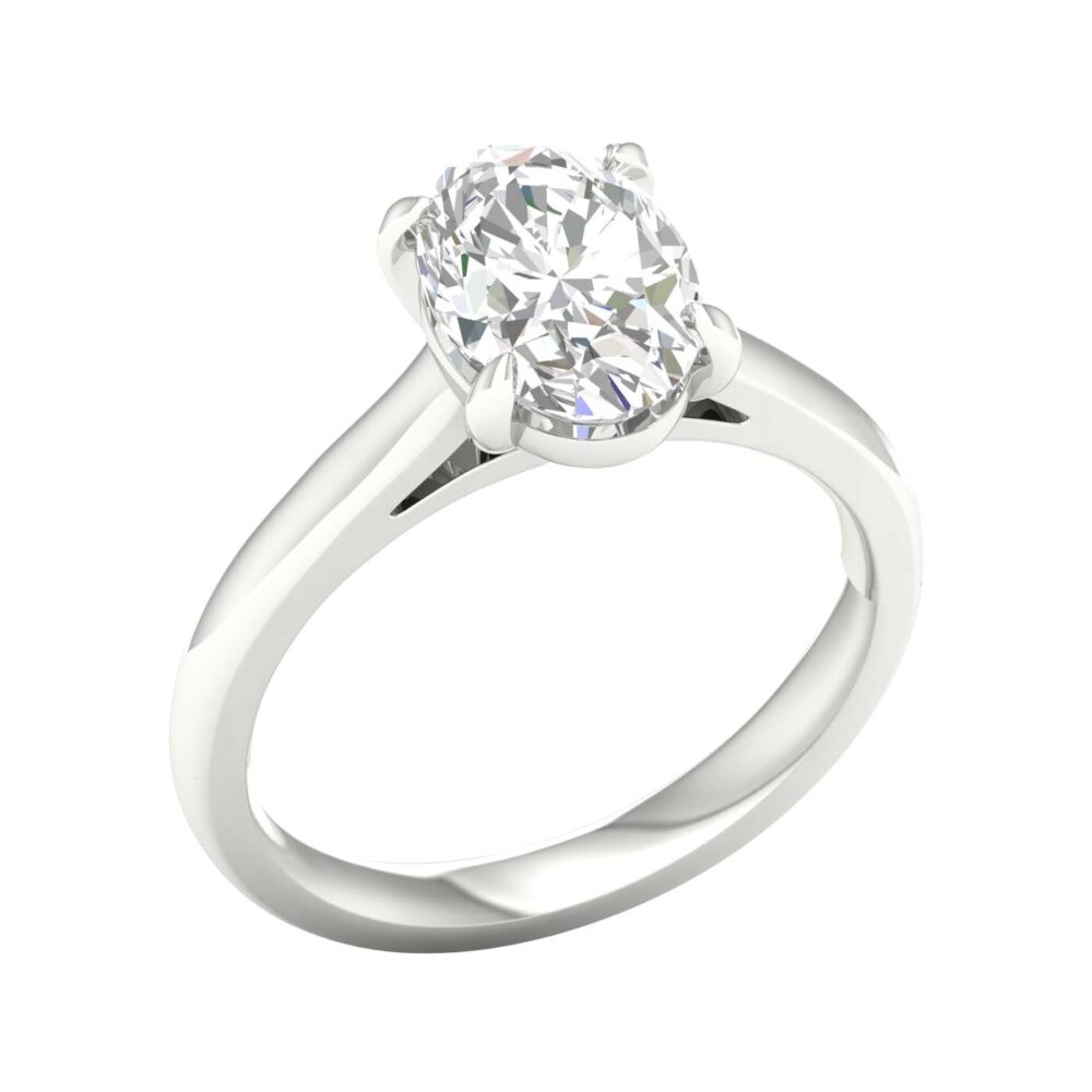 Lab-Grown Oval Cut Diamond Solitaire