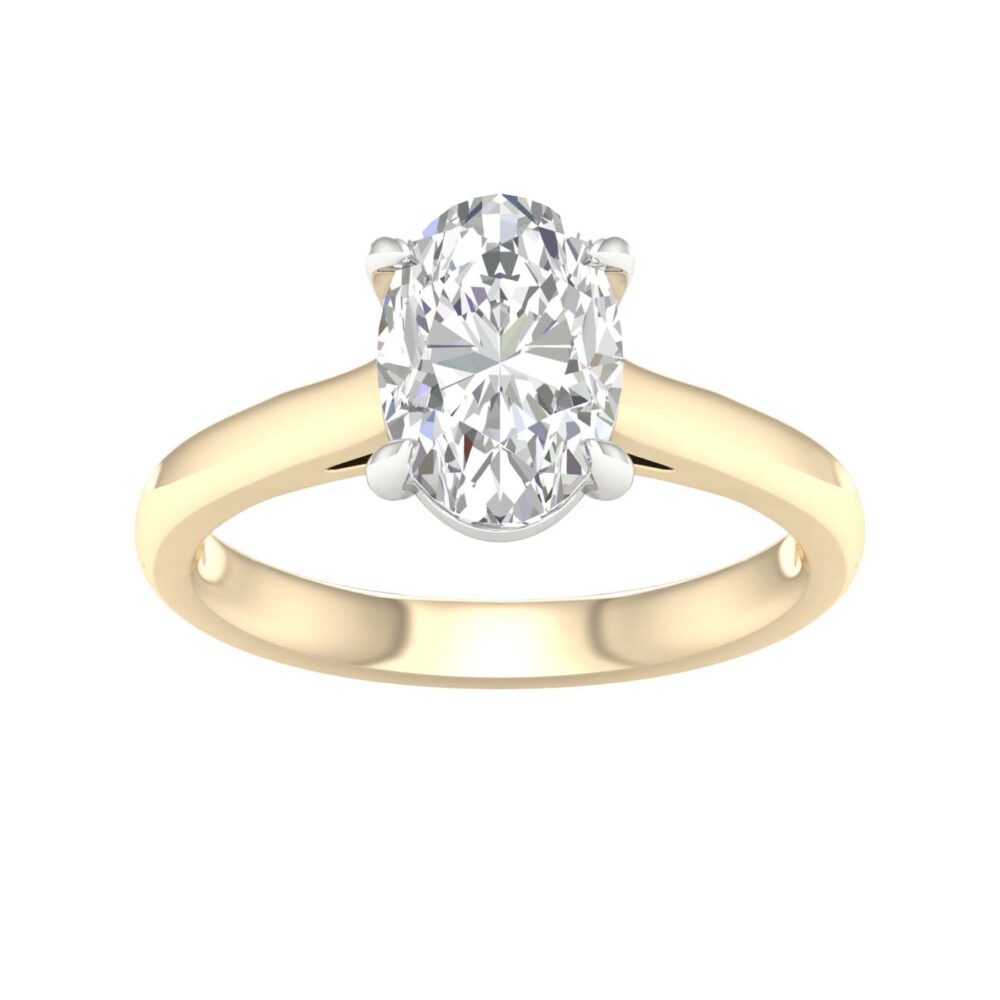 Lab-Grown Oval Cut Diamond Solitaire