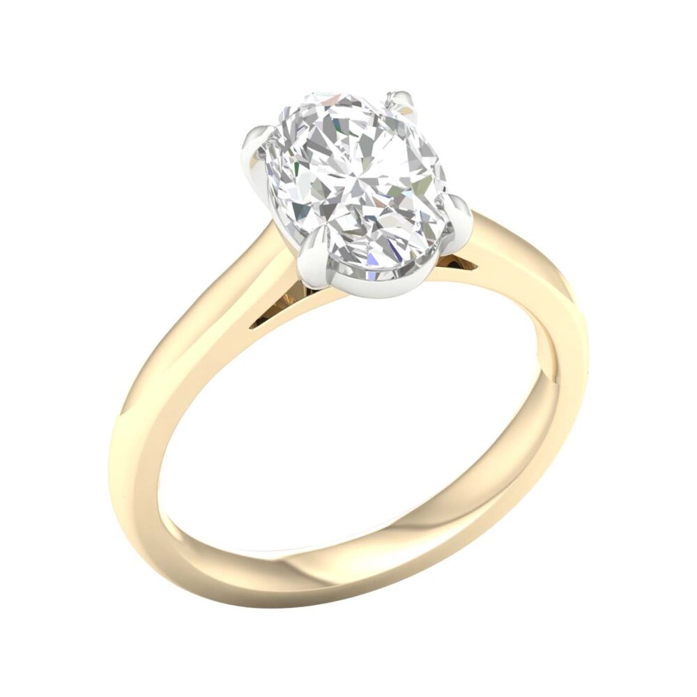 Lab-Grown Oval Cut Diamond Solitaire