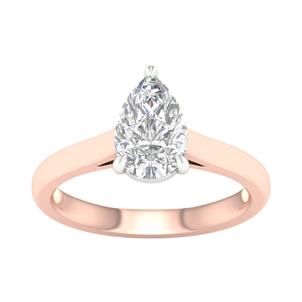 Lab-Grown Pear Cut Diamond Solitaire