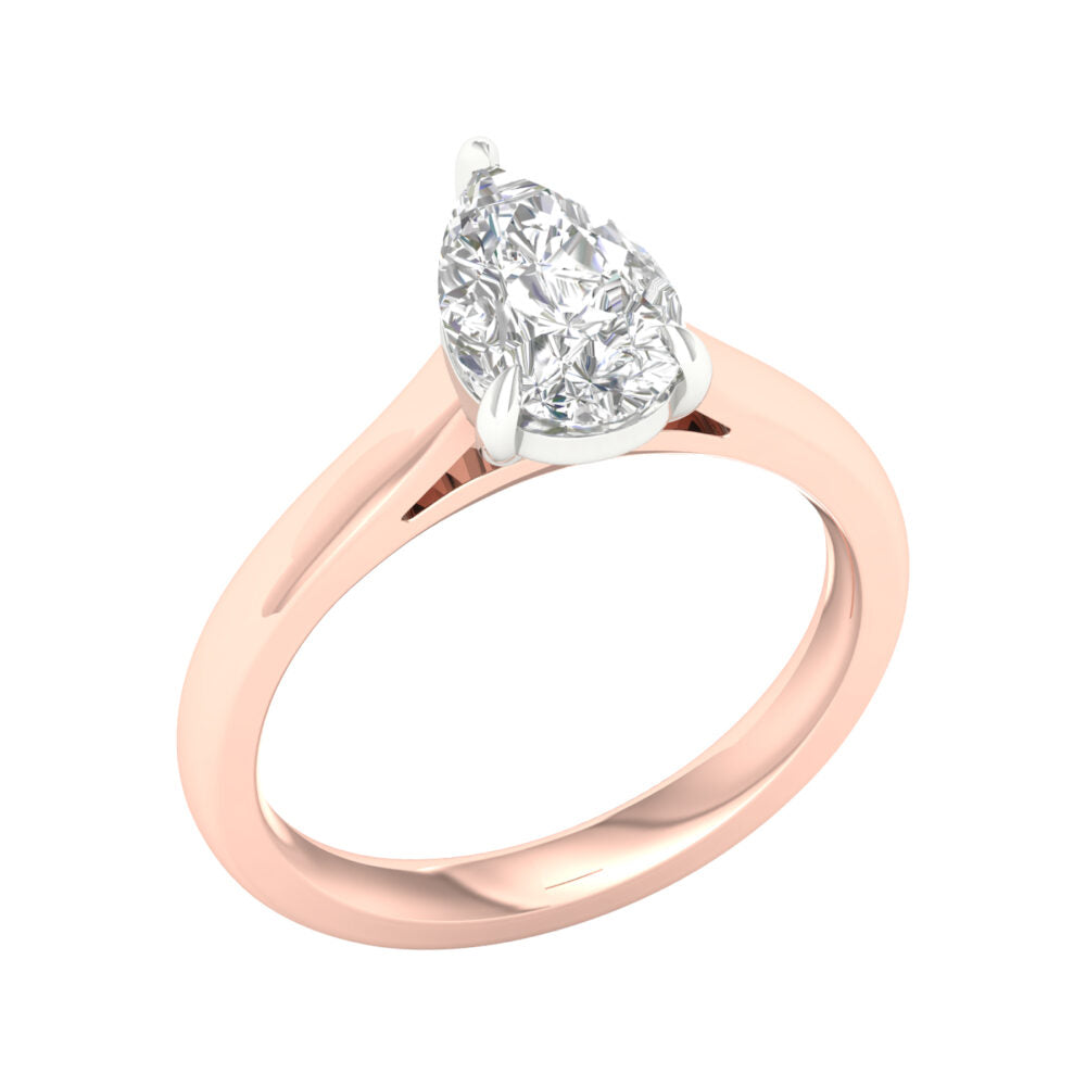Lab-Grown Pear Cut Diamond Solitaire