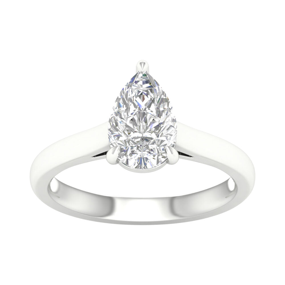Lab-Grown Pear Cut Diamond Solitaire