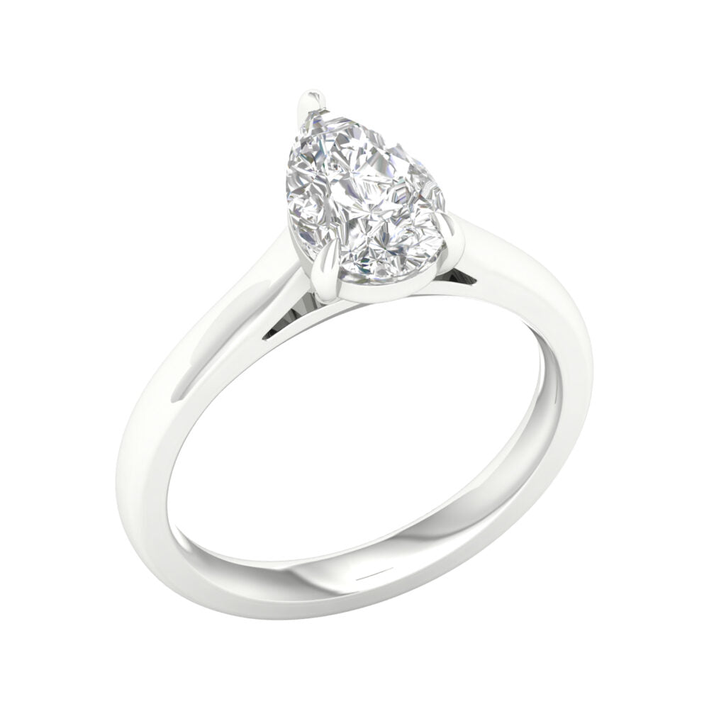Lab-Grown Pear Cut Diamond Solitaire