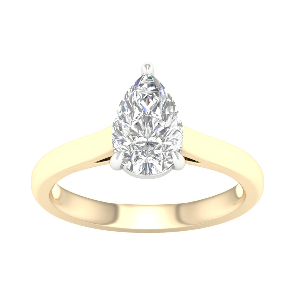 Lab-Grown Pear Cut Diamond Solitaire