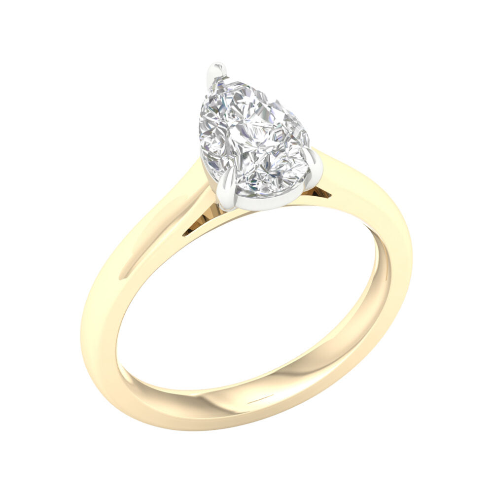 Lab-Grown Pear Cut Diamond Solitaire