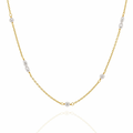 Sterling Silver Gold Vermeil Freshwater Pearl Necklace